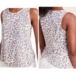 Anthropologie Dolan Leopard Print Cross Open Back Racerback Tank Top Women’s XS